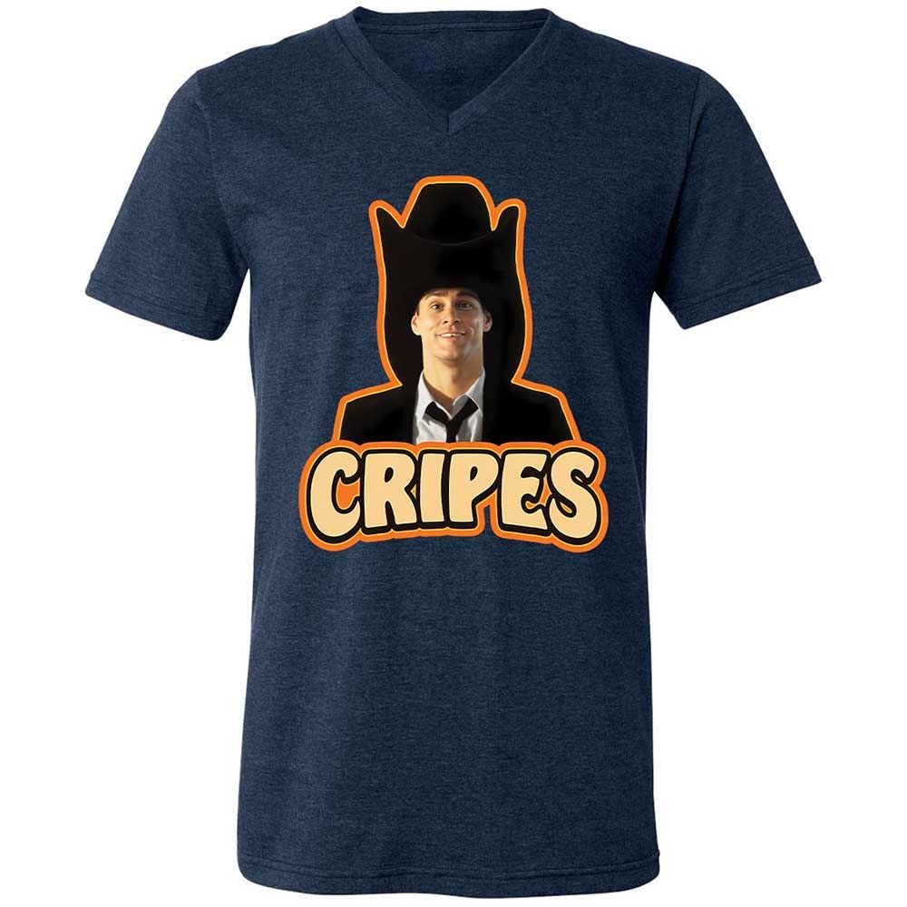 Unisex V-Neck T-Shirt - VUT5L4P6 - Heather Navy - 3