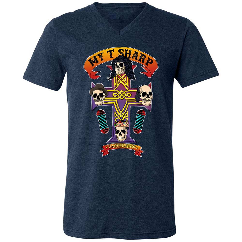 My-T-Sharp Barbershop - Heather Navy - 3