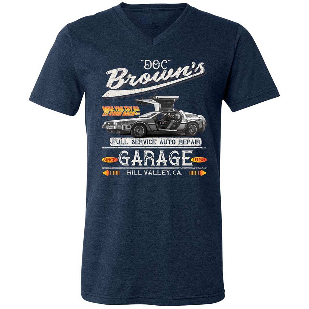 Unisex V-Neck T-Shirt - 4EM6BXVF - Heather Navy - 3