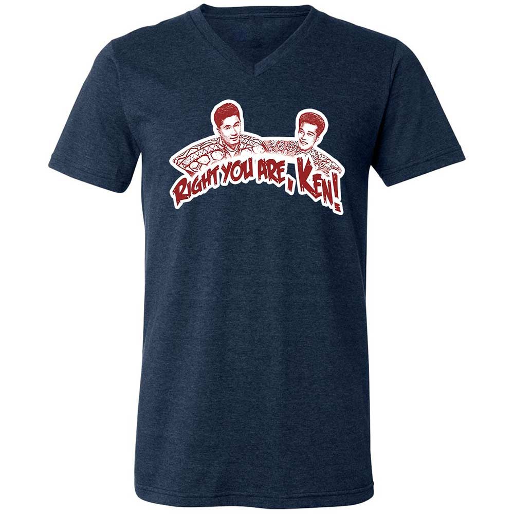 Unisex V-Neck T-Shirt - 9U9LDCLQ - Heather Navy - 3