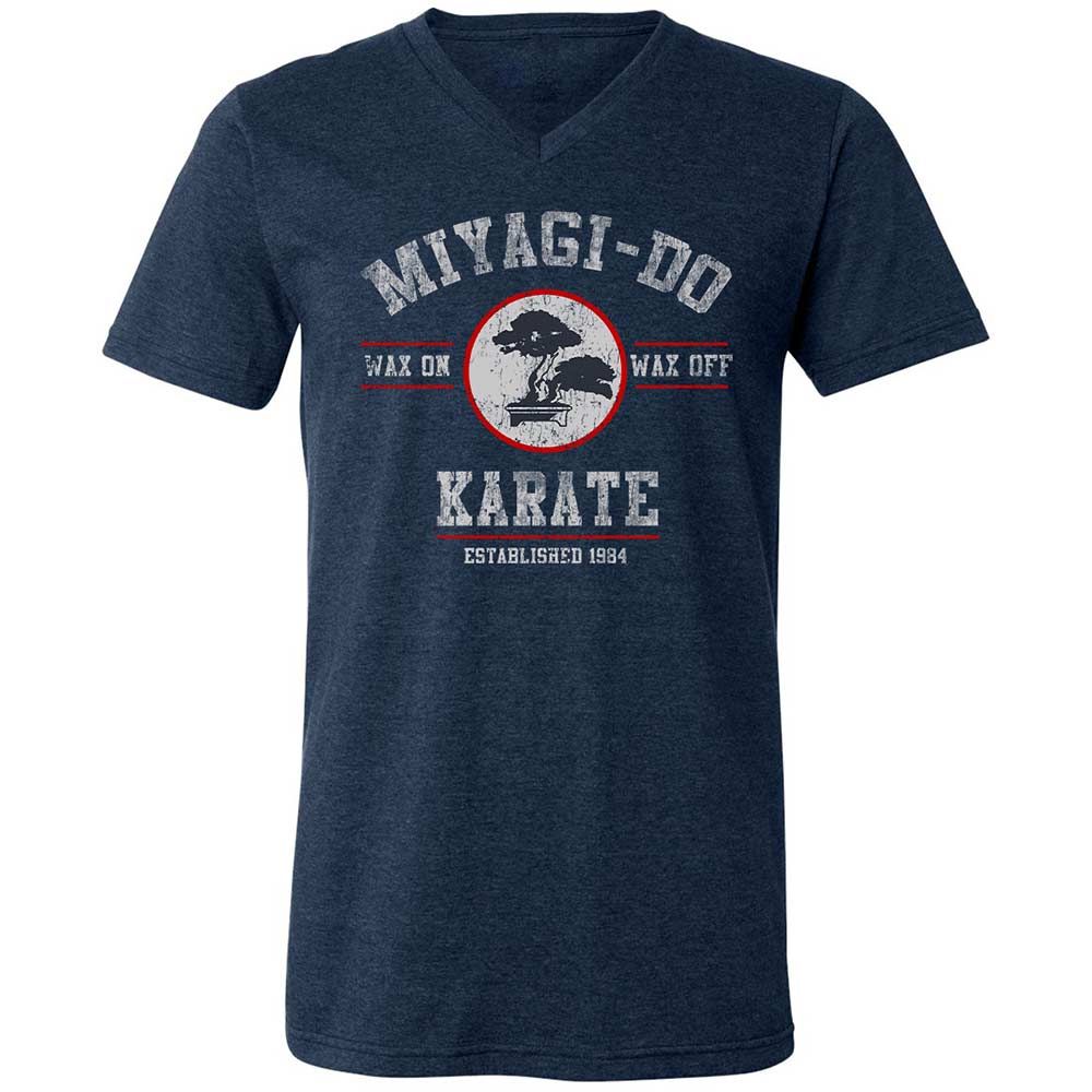 Unisex V-Neck T-Shirt - YSD1PHR9 - Heather Navy - 3