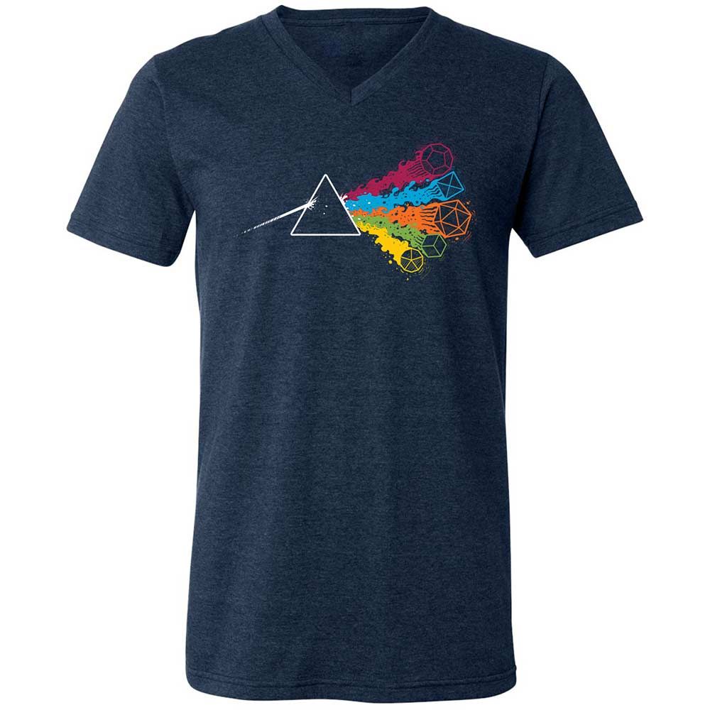 Unisex V-Neck T-Shirt - FLF8HUJN - Heather Navy - 3
