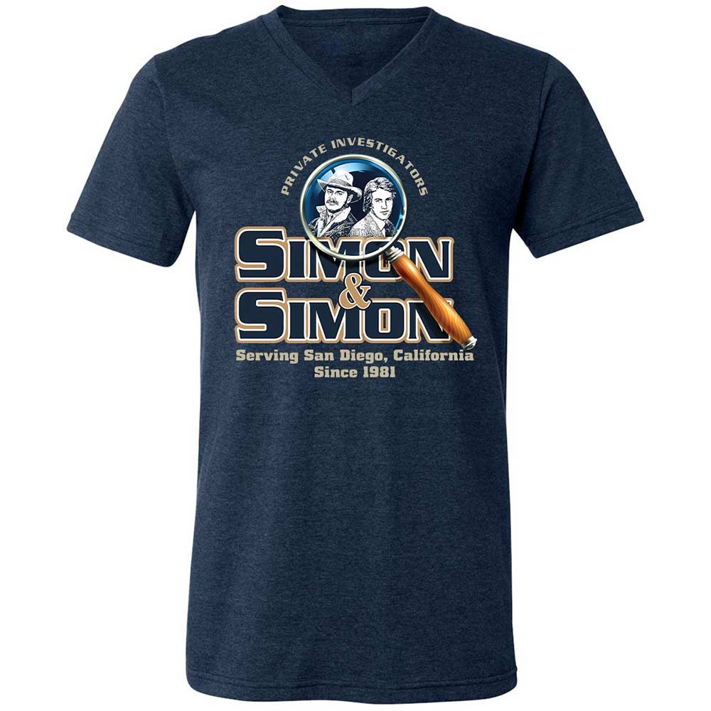 Unisex V-Neck T-Shirt - 8S9RMCVZ - Heather Navy - 3