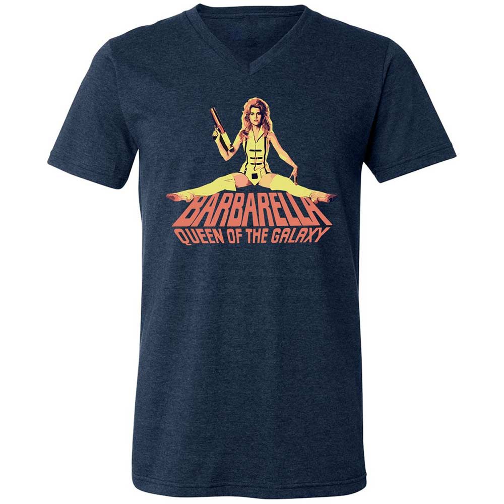Unisex V-Neck T-Shirt - B485ZA3H - Heather Navy - 3