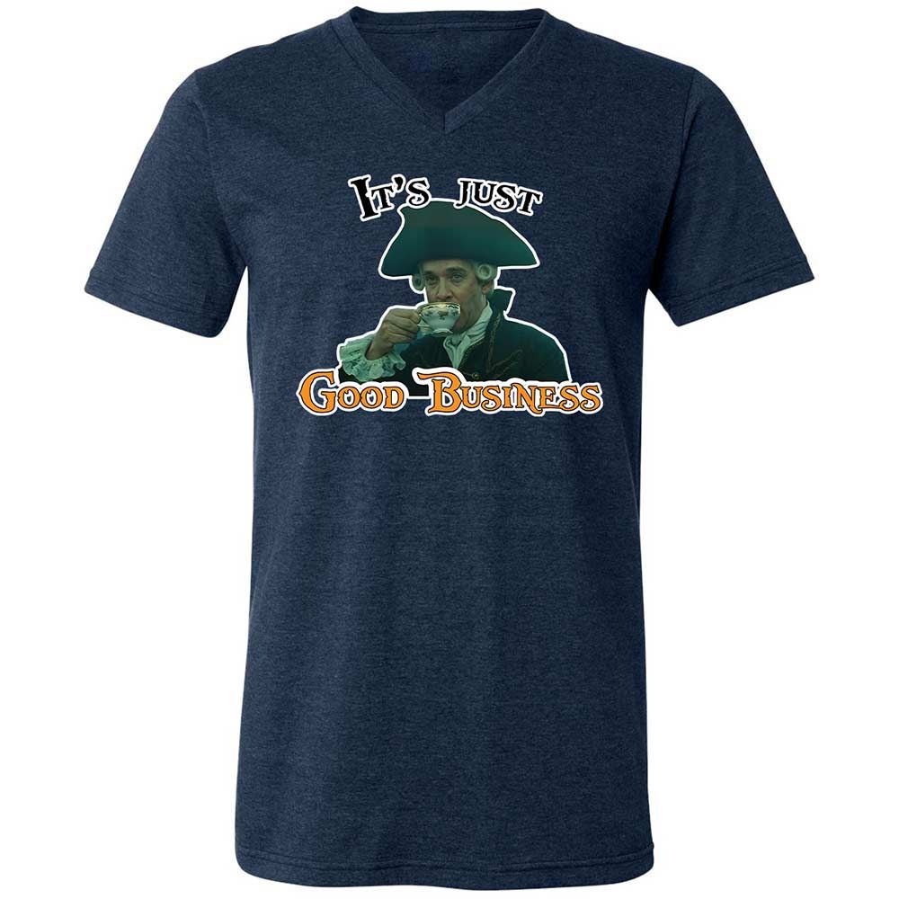 Unisex V-Neck T-Shirt - AFDBNQ8D - Heather Navy - 3
