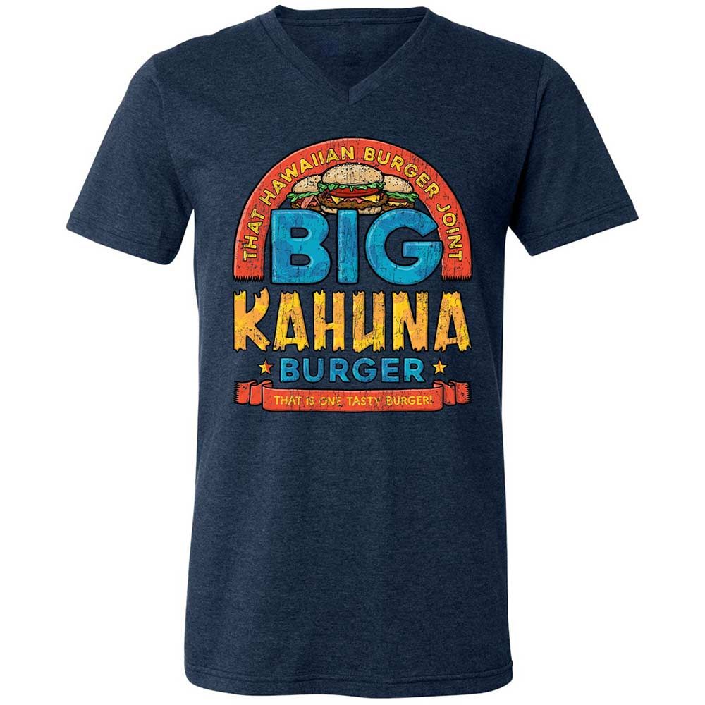 Unisex V-Neck T-Shirt - T4NZTXLQ - Heather Navy - 3