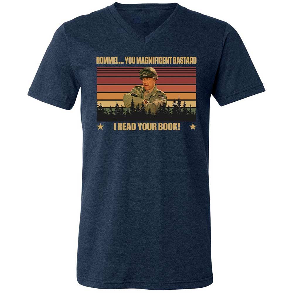 Unisex V-Neck T-Shirt - RA5WNKBZ - Heather Navy - 3