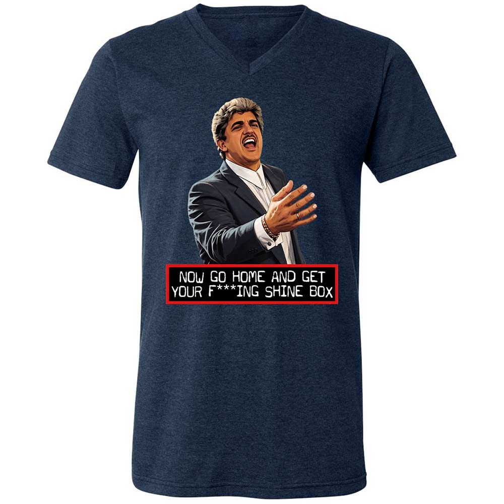 Unisex V-Neck T-Shirt - PZ7LXY1D - Heather Navy - 3