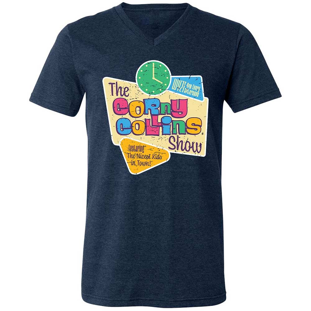 Unisex V-Neck T-Shirt - MR2JU1WL - Heather Navy - 3