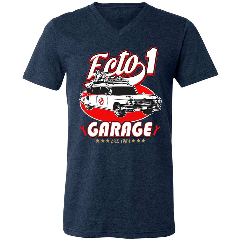 Unisex V-Neck T-Shirt - W8P63K7P - Heather Navy - 3