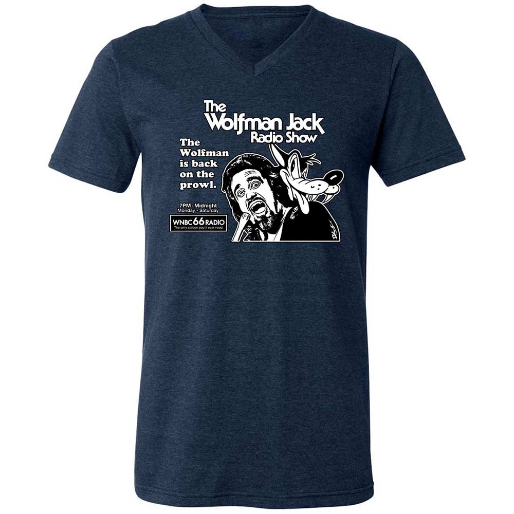 Unisex V-Neck T-Shirt - 5KW6VL9X - Heather Navy - 3