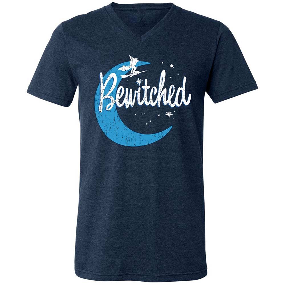 Unisex V-Neck T-Shirt - QC2T2J8J - Heather Navy - 3