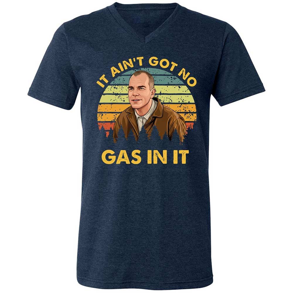 Unisex V-Neck T-Shirt - 4DG7CU7Q - Heather Navy - 3