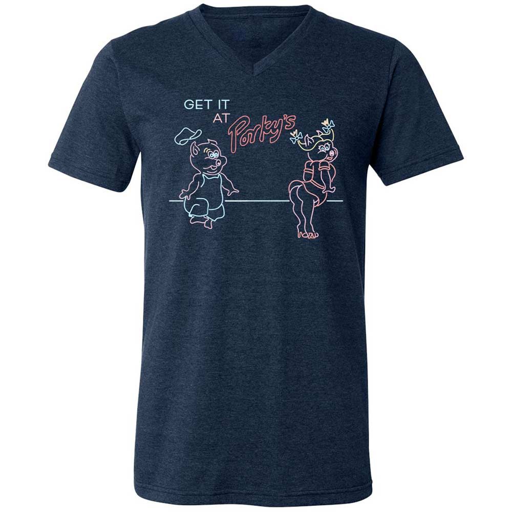 Unisex V-Neck T-Shirt - CNWSTWEY - Heather Navy - 3
