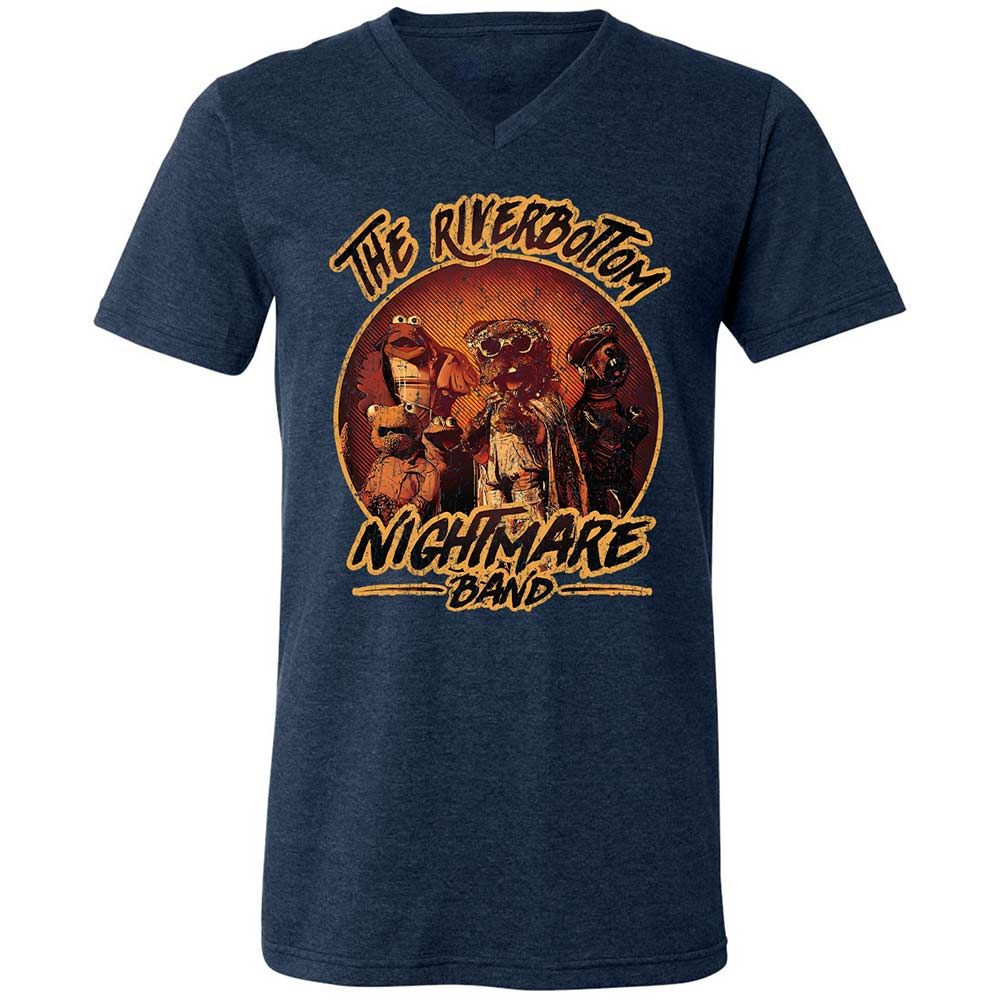 Unisex V-Neck T-Shirt - N1A7DWSR - Heather Navy - 3