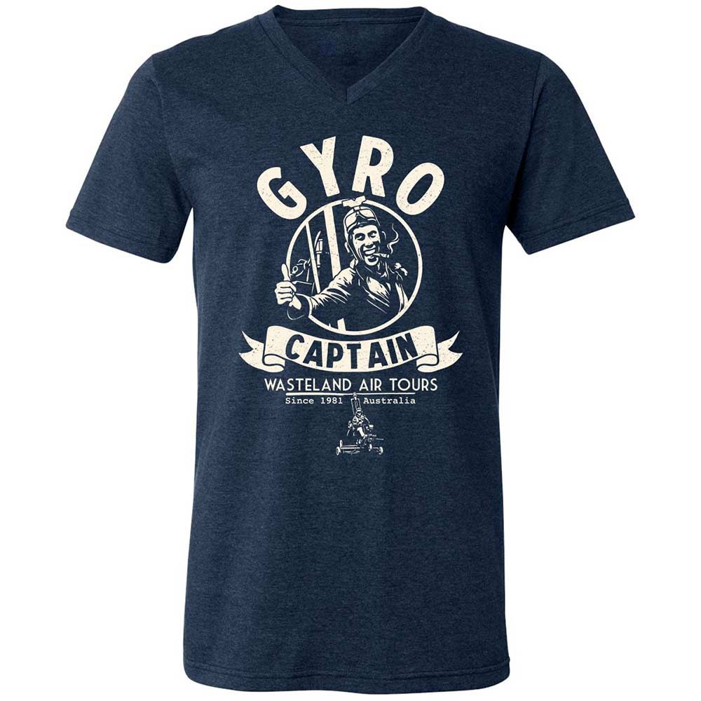 Unisex V-Neck T-Shirt - 7HT5Z46G - Heather Navy - 3