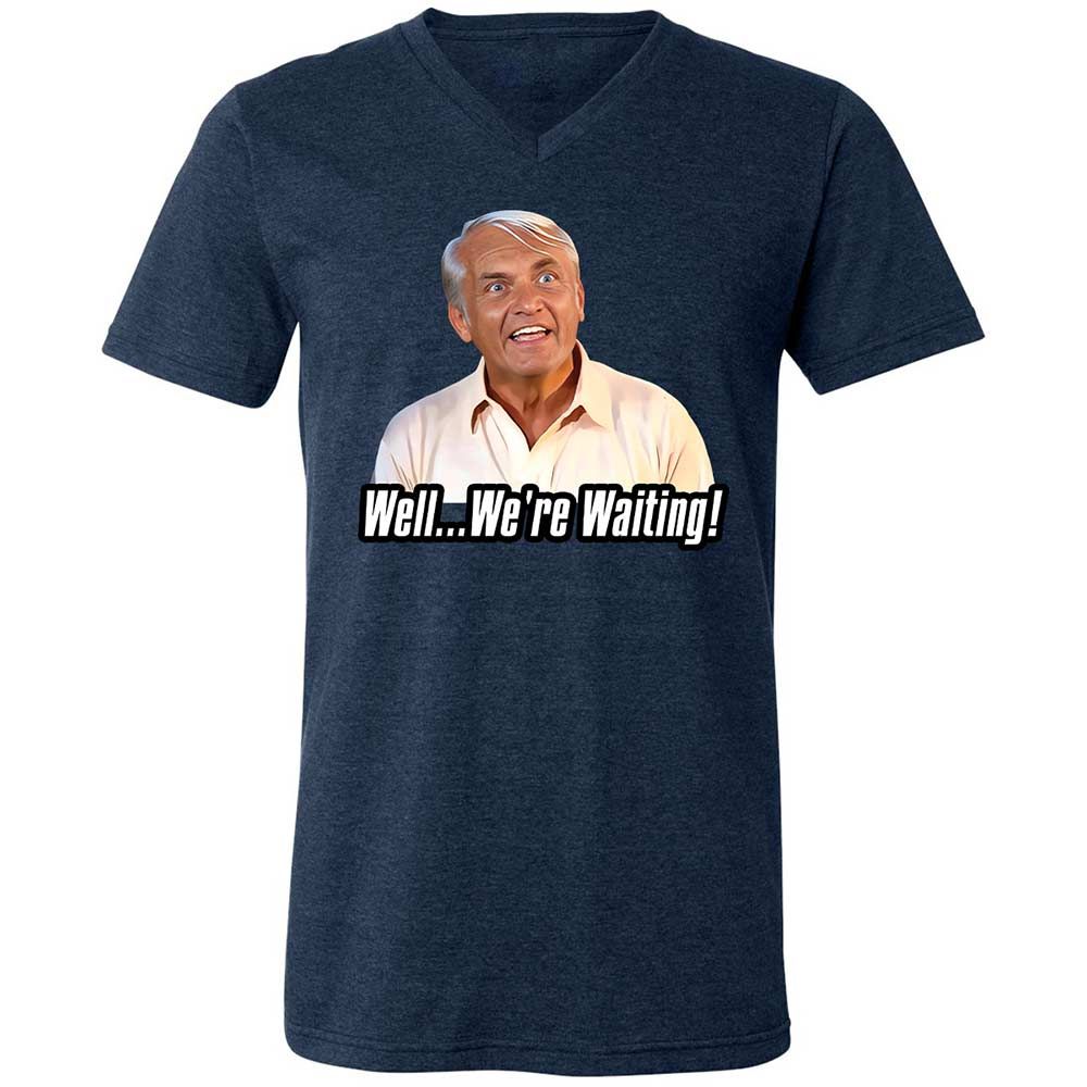 Unisex V-Neck T-Shirt - ESJELGM5 - Heather Navy - 3