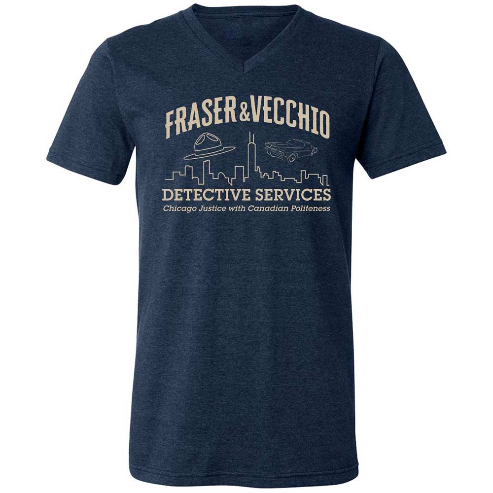 Unisex V-Neck T-Shirt - 6P42WTCT - Heather Navy - 3