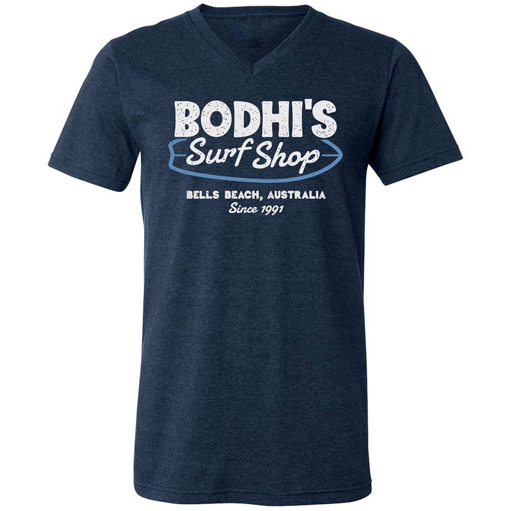 Unisex V-Neck T-Shirt - 3DWCAH4P - Heather Navy - 3