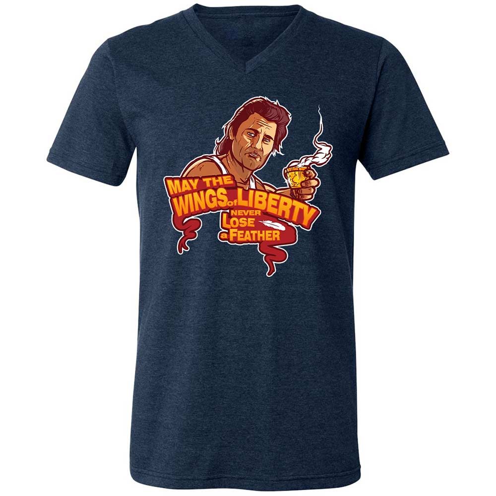 Unisex V-Neck T-Shirt - MK7QBGEW - Heather Navy - 3