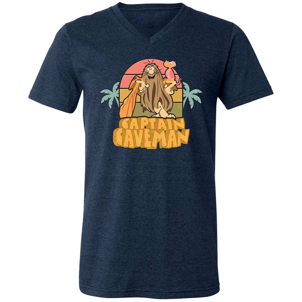 Unisex V-Neck T-Shirt - FFD6YE24 - Heather Navy - 3