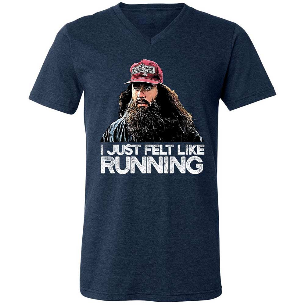 Unisex V-Neck T-Shirt - PW8EE6XV - Heather Navy - 3