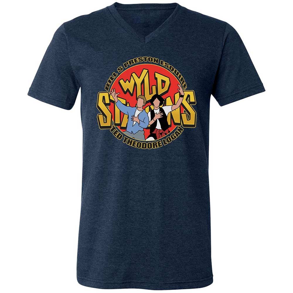 Unisex V-Neck T-Shirt - FB1J95J3 - Heather Navy - 3