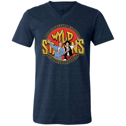 Unisex V-Neck T-Shirt - FB1J95J3 - Heather Navy - 3