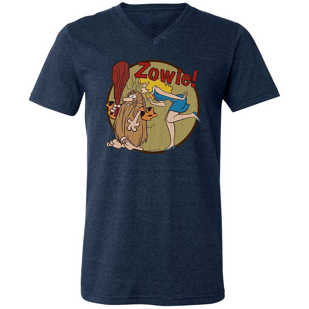 Unisex V-Neck T-Shirt - GTLACAU3 - Heather Navy - 3