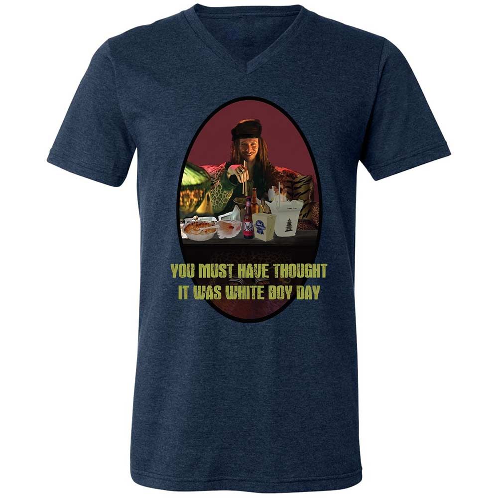 Unisex V-Neck T-Shirt - KWL4XA13 - Heather Navy - 3