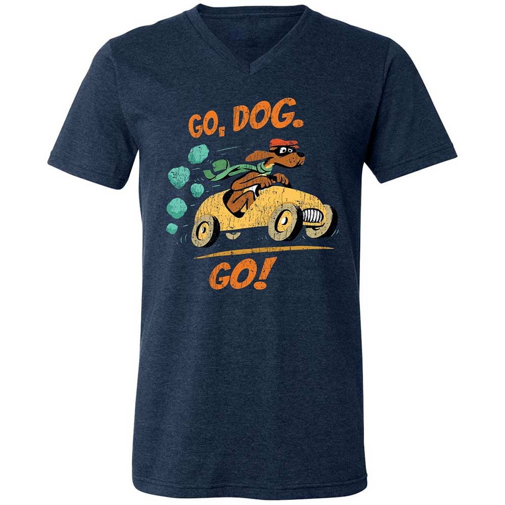 Unisex V-Neck T-Shirt - 8ZFN8ZY3 - Heather Navy - 3