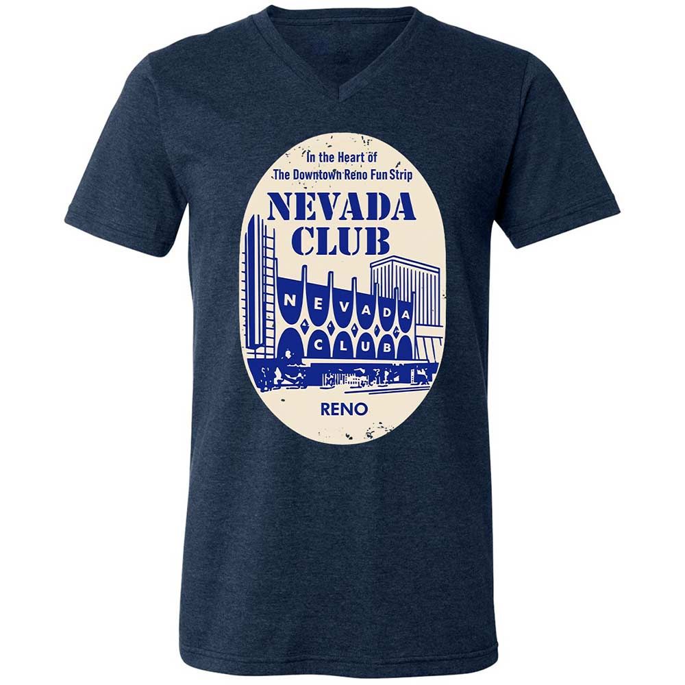 Unisex V-Neck T-Shirt - YMDK1FYG - Heather Navy - 3