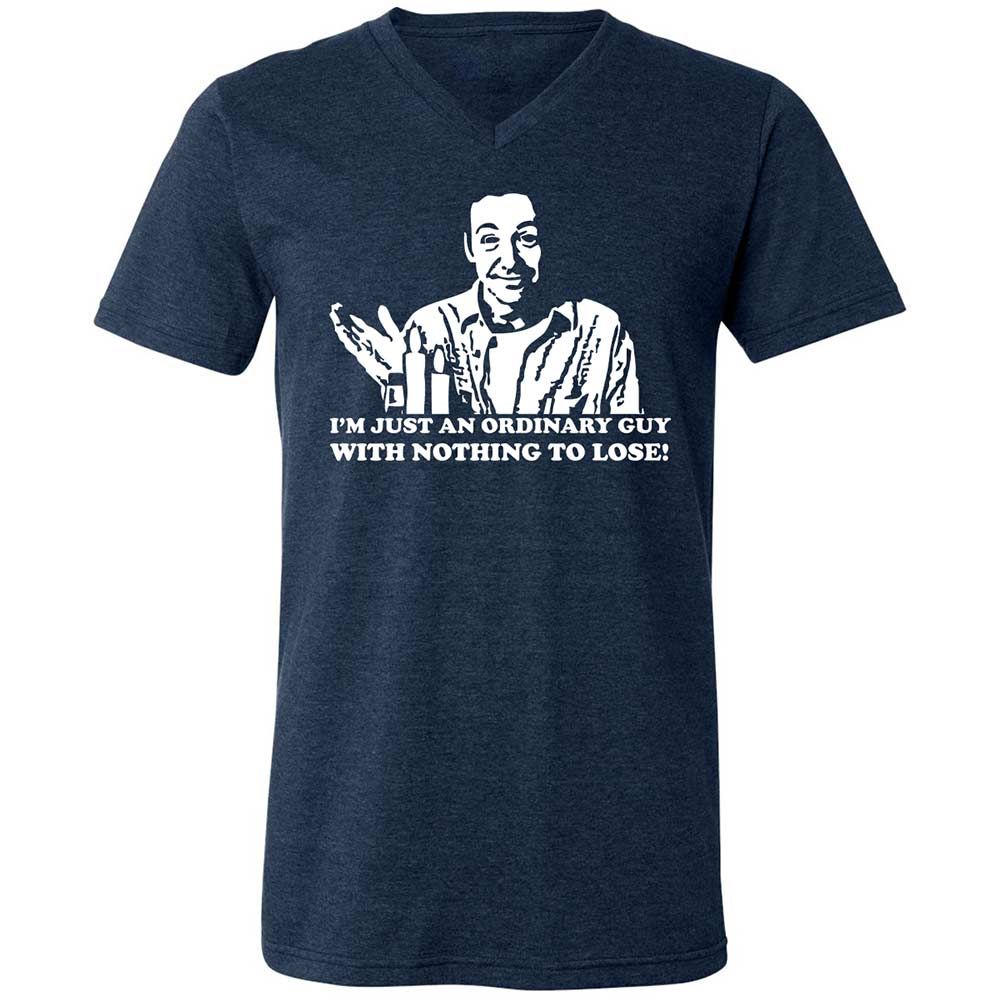 Unisex V-Neck T-Shirt - JMSZVSV4 - Heather Navy - 3