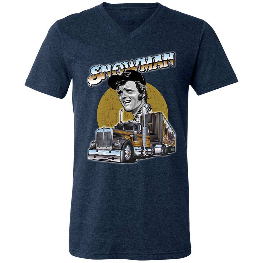 Unisex V-Neck T-Shirt - HZGDBTT7 - Heather Navy - 3