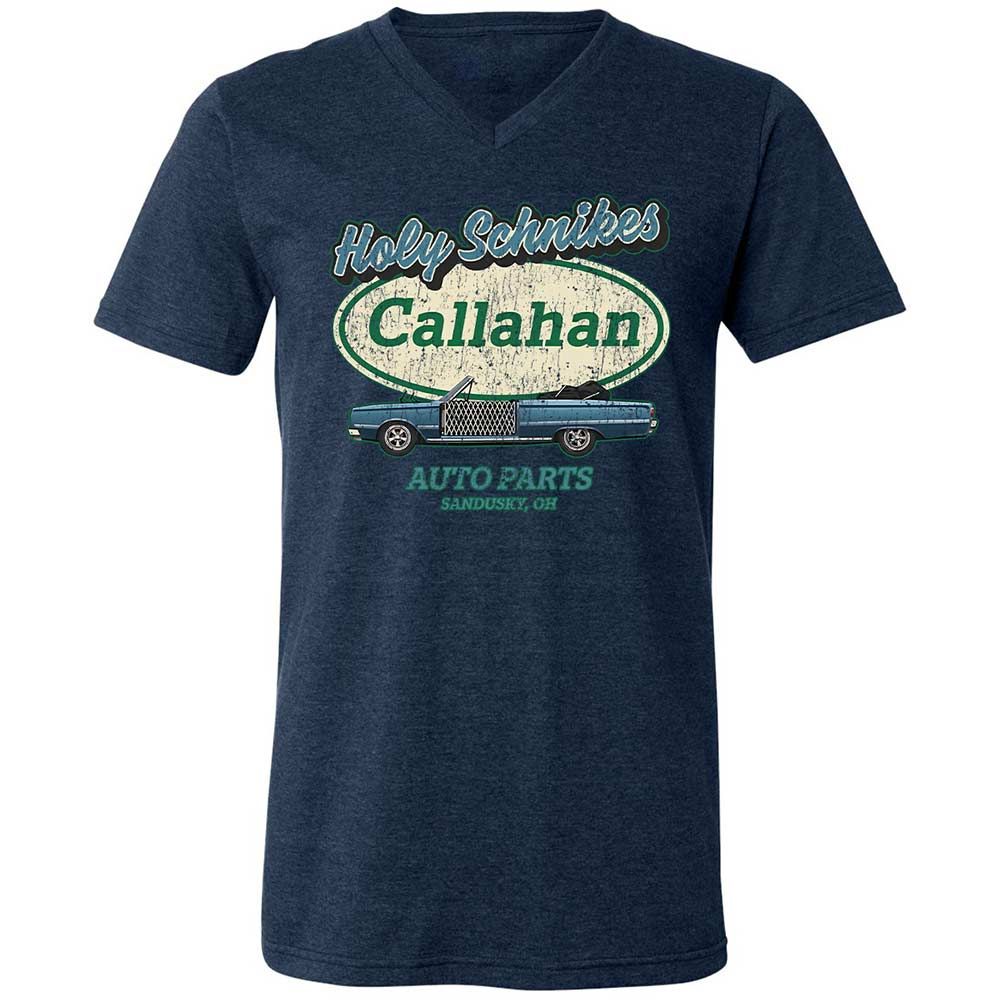 Unisex V-Neck T-Shirt - YQYAZSX4 - Heather Navy - 3