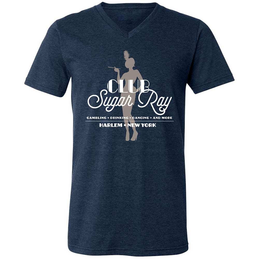 Unisex V-Neck T-Shirt - 6AY31V8V - Heather Navy - 3