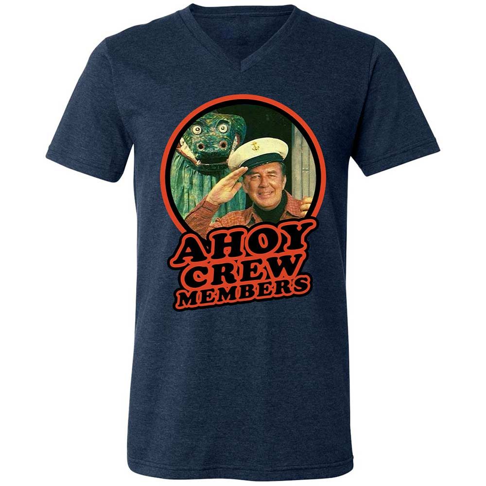 Unisex V-Neck T-Shirt - EG3N7DBD - Heather Navy - 3