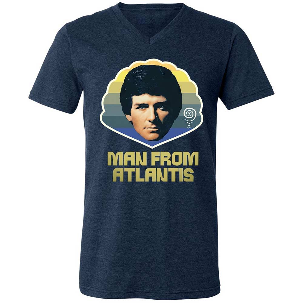 Unisex V-Neck T-Shirt - JCNPE99E - Heather Navy - 3