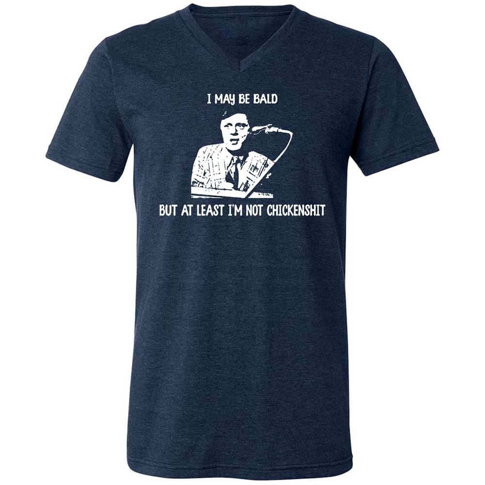 Unisex V-Neck T-Shirt - 4UFTVSXE - Heather Navy - 3