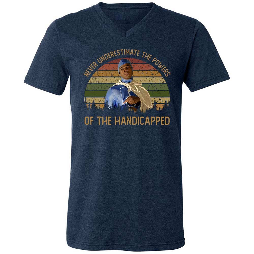 Unisex V-Neck T-Shirt - P6SGKR2P - Heather Navy - 3