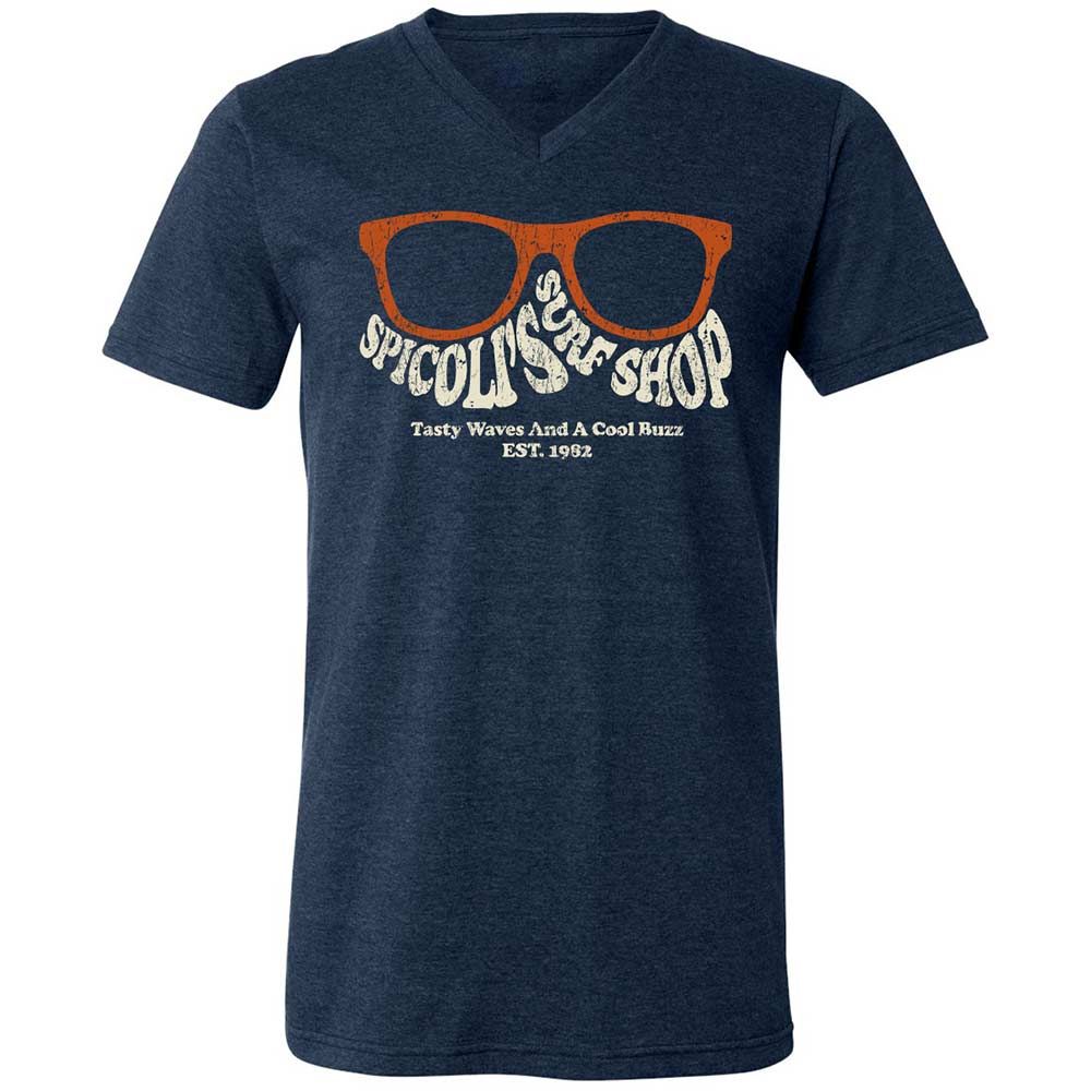 Unisex V-Neck T-Shirt - J82JMWB8 - Heather Navy - 3