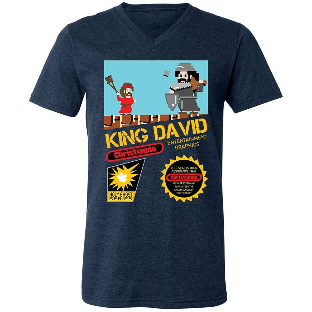 David Vs Goliath Cool Christian - Heather Navy - 3