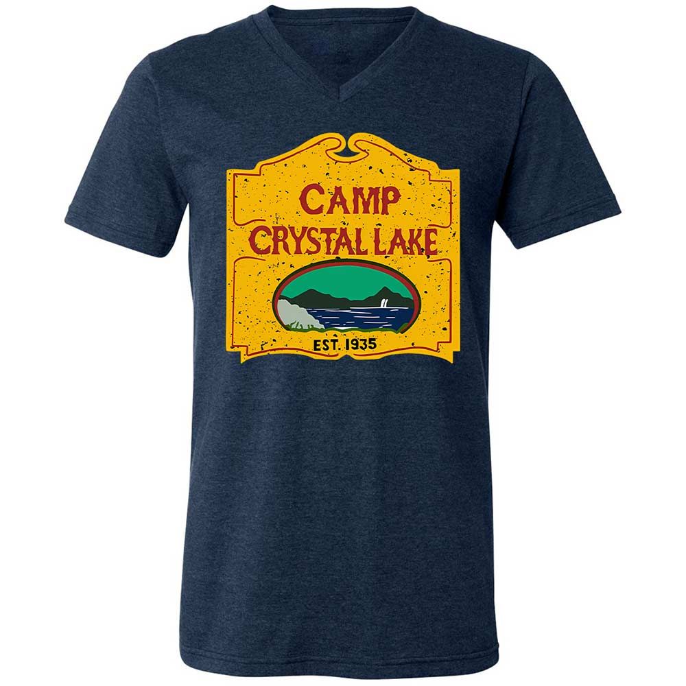 Unisex V-Neck T-Shirt - HMD99AW6 - Heather Navy - 3