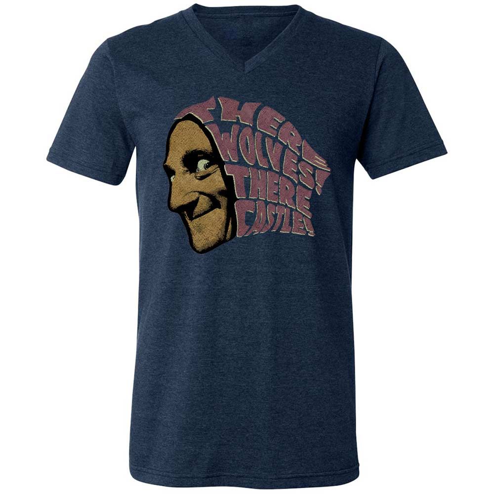 Unisex V-Neck T-Shirt - 8KGJX2QM - Heather Navy - 3