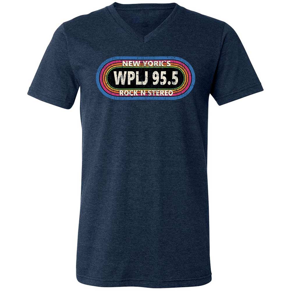 Unisex V-Neck T-Shirt - XNZBBGN7 - Heather Navy - 3