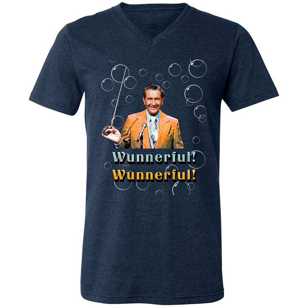 Unisex V-Neck T-Shirt - NH8RQ3TR - Heather Navy - 3