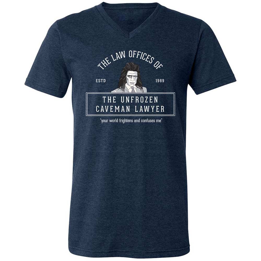 Unisex V-Neck T-Shirt - DPHS861J - Heather Navy - 3