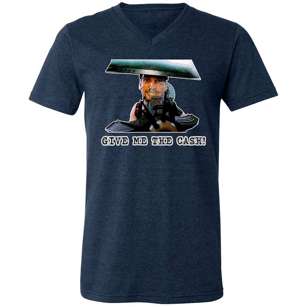 Unisex V-Neck T-Shirt - CF7NGZ5Y - Heather Navy - 3