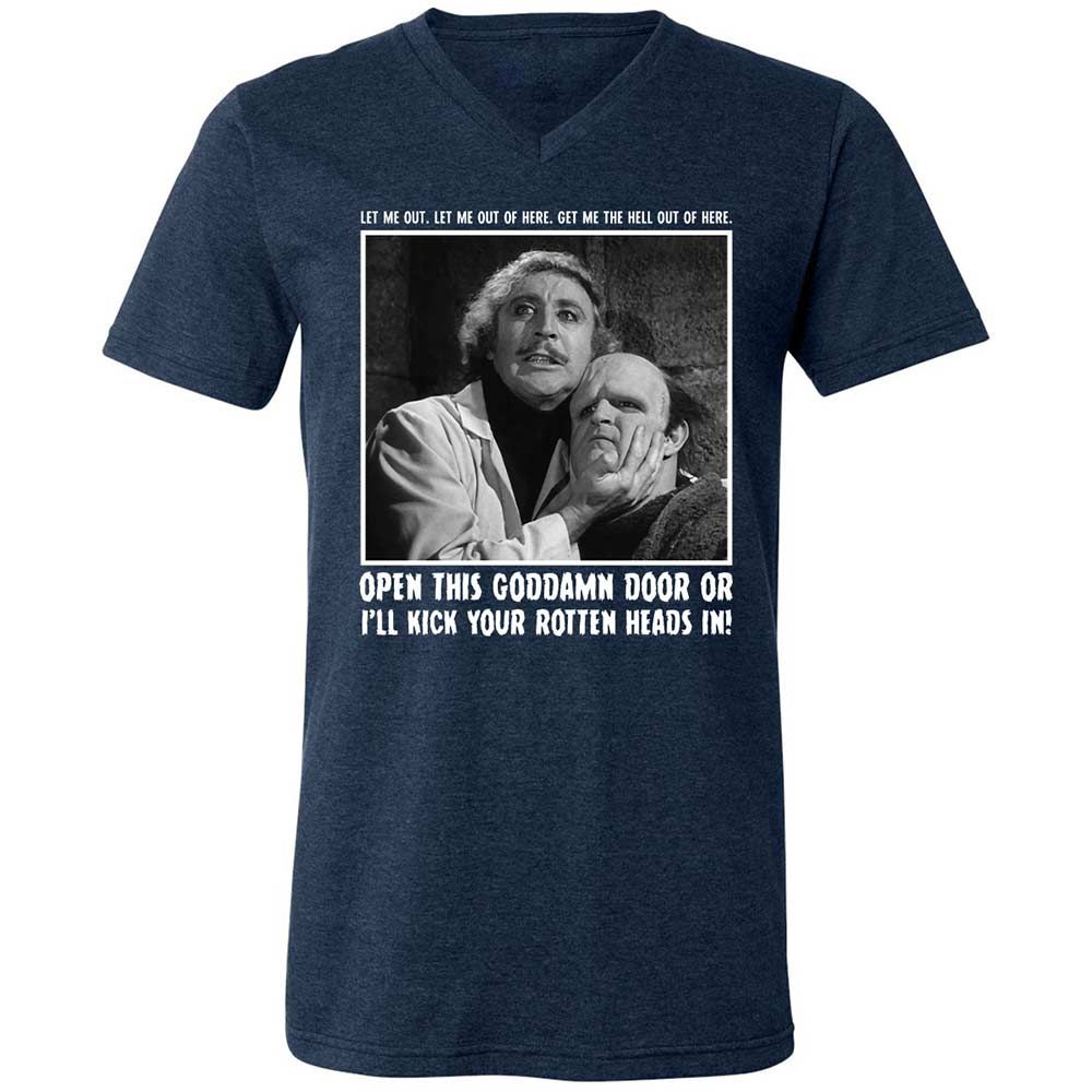 Unisex V-Neck T-Shirt - FU8ECDG2 - Heather Navy - 3