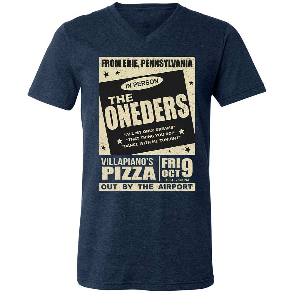 Unisex V-Neck T-Shirt - 7VVKFDQY - Heather Navy - 3